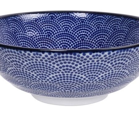 Japanse Ramen Kom - Tokyo Design Studio - Nippon Blue - 1000ml - 21 x 7.8cm | Tokyo Design Studio
