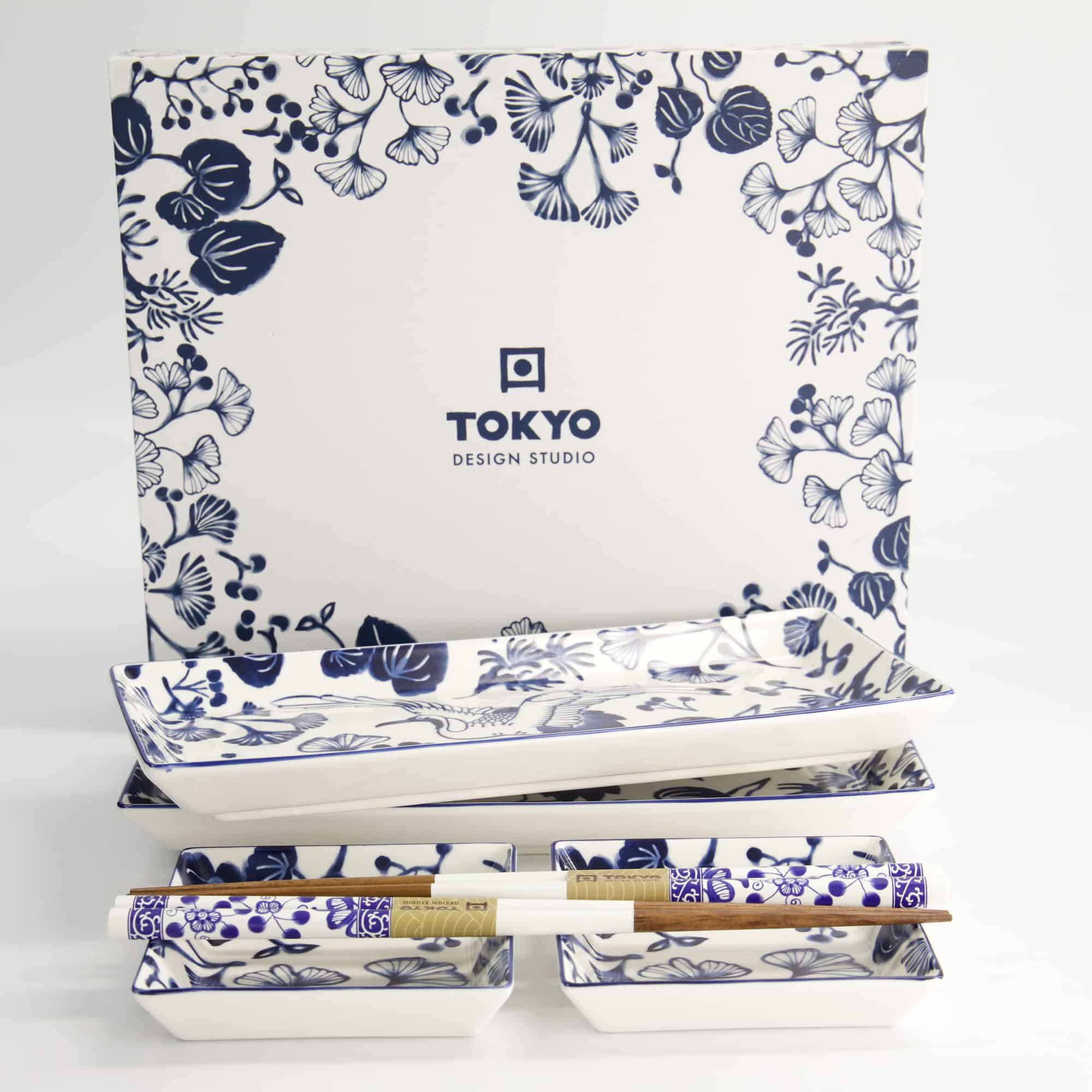 Japanse Sushi Borden Set - Tokyo Design Studio Flora Japonica - 4-delig | Tokyo Design Studio