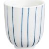 Japanse Theekop - Sendan Tokusa - Blauw/Witte Strepen - 7.1 x 8.5 cm | Tokyo Design Studio