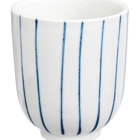 Japanse Theekop - Sendan Tokusa - Blauw/Witte Strepen - 7.1 x 8.5 cm | Tokyo Design Studio