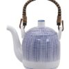 Japanse Theepot - Sendan Tokusa - Blauw/Wit Patroon - 600ml 14.7 x 13.7cm | Tokyo Design Studio