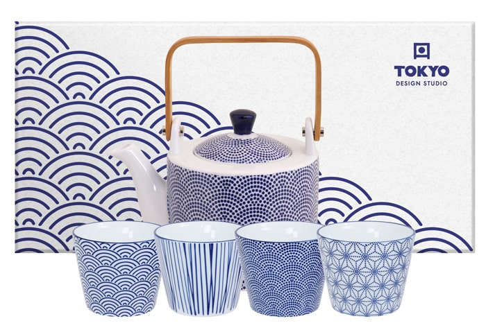 Japanse Theeset Nippon Blue - Tokyo Design Studio - 0.8lt - 12x13cm | Tokyo Design Studio