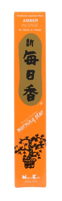Japanse Wierook Set - Morningstar Amber - Nippon Kodo - 50 Stokjes | Geen Merk