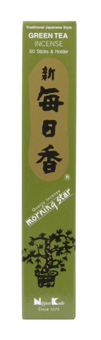Japanse Wierookstokjes GrTea Morningstar - Set van 50 | Geen Merk