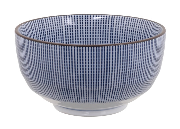 Japanse blauw-witte kom - Sendan Tokusa - 500ml - 12.8 x 6.8cm | Tokyo Design Studio
