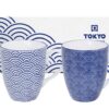 Japanse keramieken mokkenset - Nippon Blue - Tokyo Design Studio - 2-delig - 380ml - 8.5 x 10.2cm