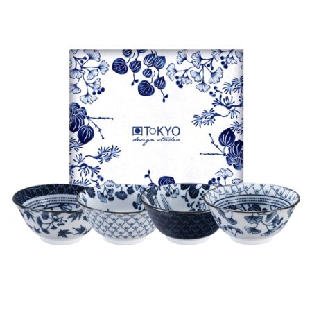 Japanse keramische kommen - Tokyo Design Studio - Flora Japonica - 4-delig - 500ml - 15