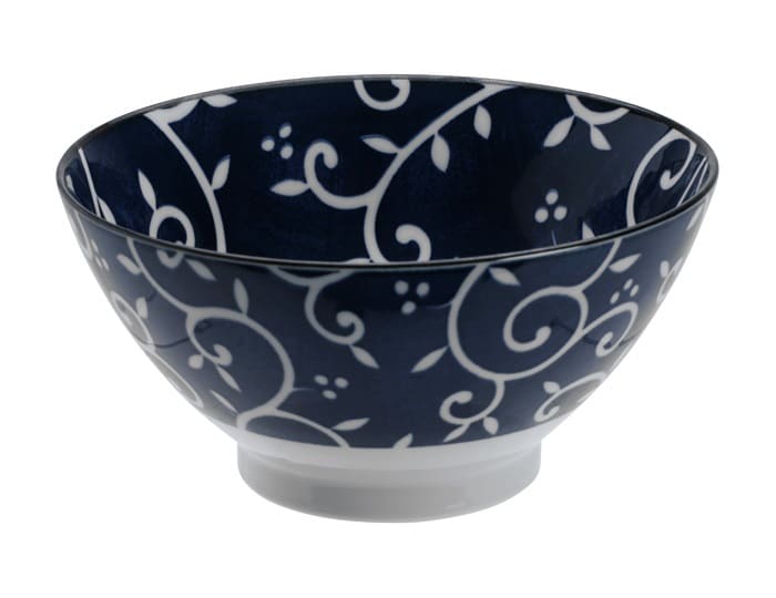 Japanse keramische rijstkom - Tokyo Design Studio - Beni Karakusa - 18x9 cm | Tokyo Design Studio