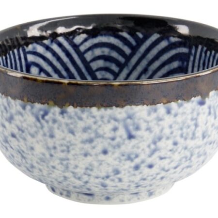 Japanse porseleinen kom - Aisai Seigaiha - Tokyo Design Studio - 550ml - 12.7x7cm | Tokyo Design Studio