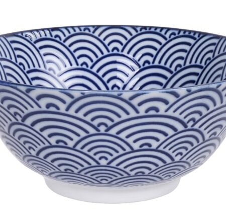 Japanse porseleinen kom - Nippon Blue - Tokyo Design Studio - 500ml - 15.2 x 6.7cm | Tokyo Design Studio