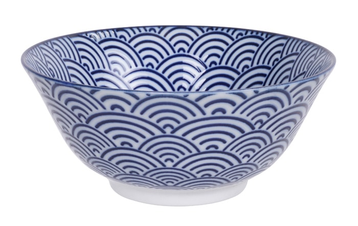 Japanse porseleinen kom - Nippon Blue - Tokyo Design Studio - 500ml - 15.2 x 6.7cm | Tokyo Design Studio