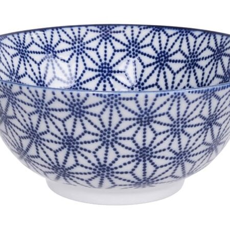 Japanse porseleinen kom - Nippon Blue - Tokyo Design Studio - 500ml - 15.2 x 6.7cm | Tokyo Design Studio