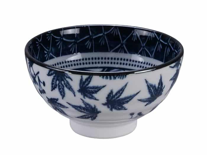 Japanse porseleinen rijstkom - Flora Japonica - Tokyo Design Studio - 300ml - 12 x 6.3cm | Tokyo Design Studio