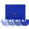 Japanse rijstkommen set - Nippon Blue - Tokyo Design Studio - 4-delig - 300ml - 12 x 6.4cm | Tokyo Design Studio