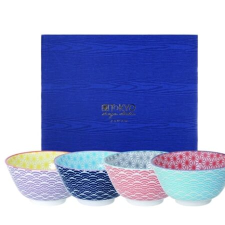 Japanse rijstkommen set - Tokyo Design Studio - Star Wave - 4-delig - 300ml - 12 x 6cm | Tokyo Design Studio
