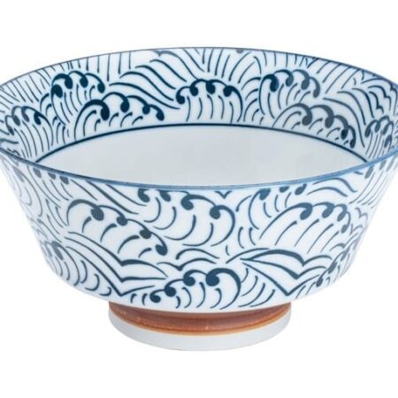 Japanse rijstschaal - Sori Bowl Nami White - Tokyo Design Studio - 15x7.5 cm | Tokyo Design Studio