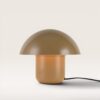 Javera - Mushroom lamp 25 cm - Dressoir lamp - E14 fitting - Brons metaal - Met aan/uit-schakelaar | LUSENZ