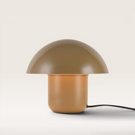 Javera - Mushroom lamp 25 cm - Dressoir lamp - E14 fitting - Brons metaal - Met aan/uit-schakelaar | LUSENZ
