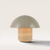 Javera - Mushroom lamp 25 cm - Dressoir lamp - Wit metaal - E14 fitting - Met aan/uit-schakelaar | LUSENZ