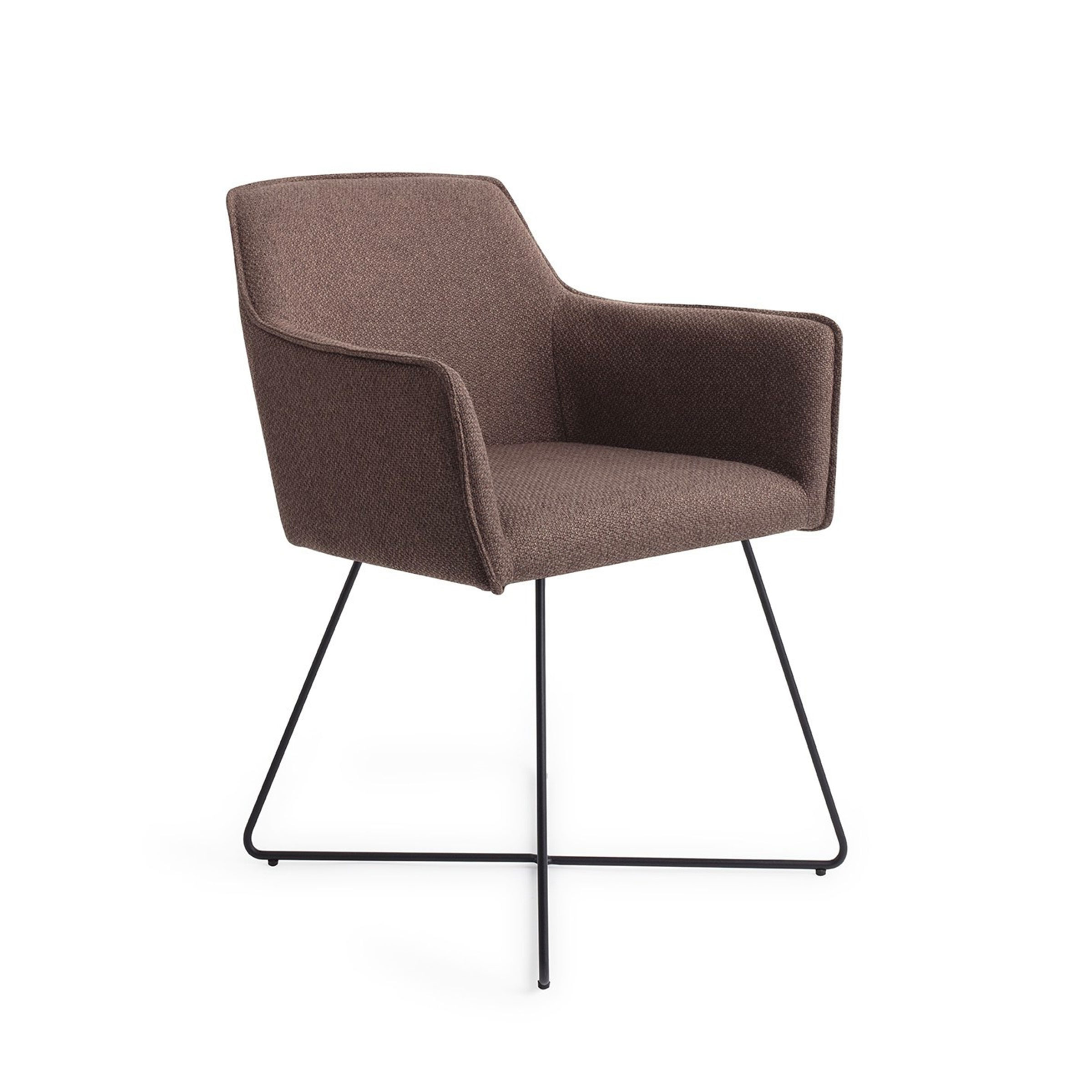 Jesper Home Eetkamerstoel Hofu Cross Black - Potters Clay | Jesper Home