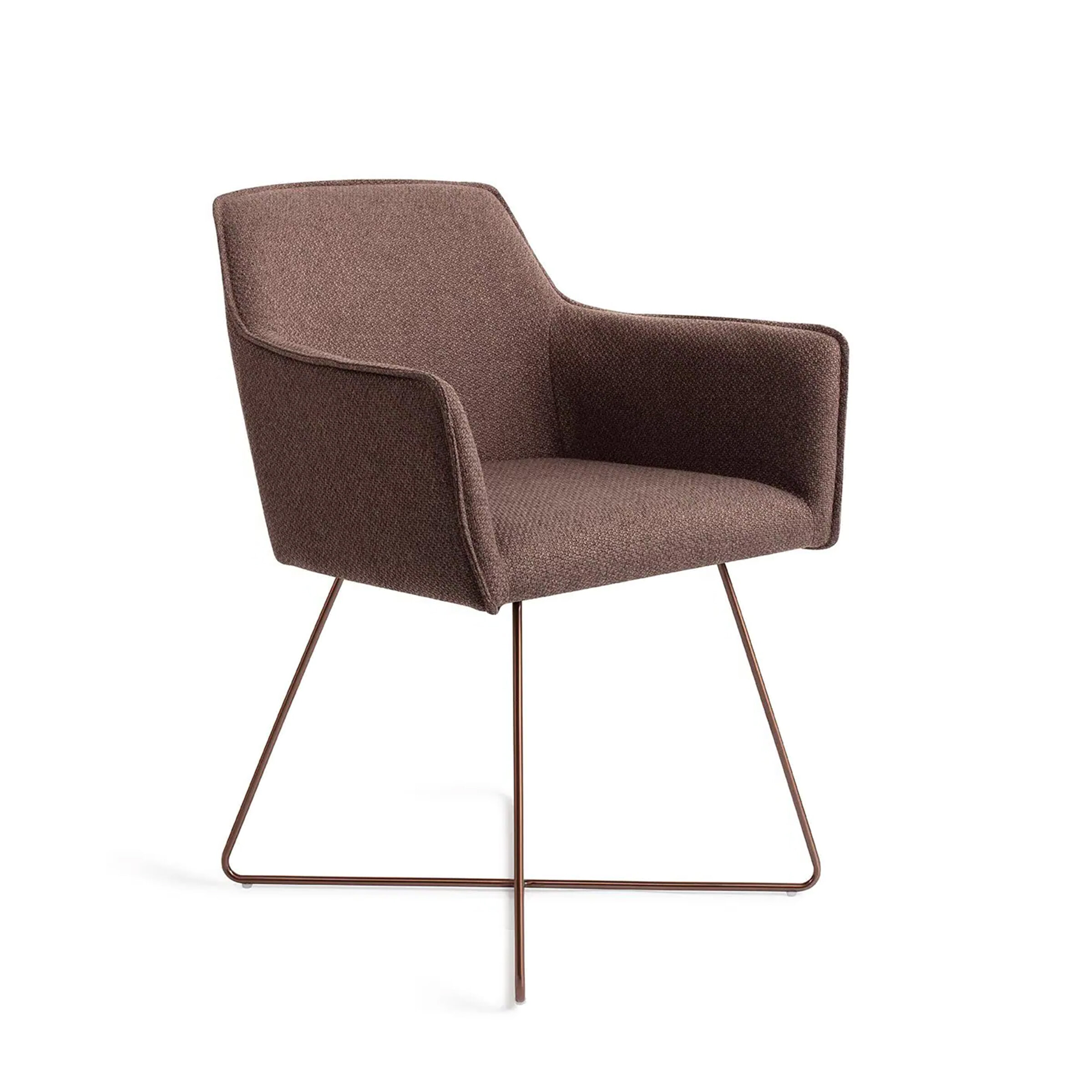 Jesper Home Eetkamerstoel Hofu Cross Rose Gold - Potters Clay | Jesper Home