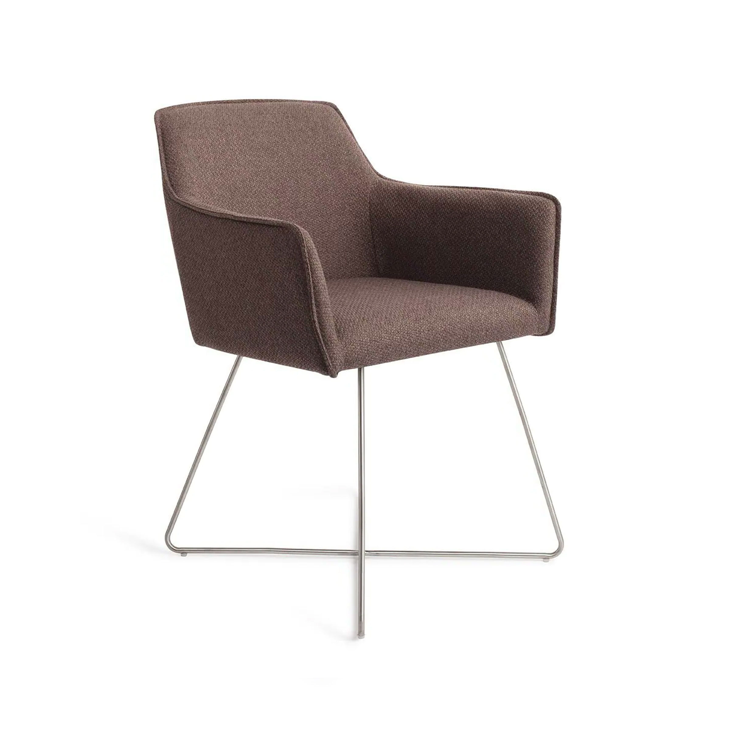 Jesper Home Eetkamerstoel Hofu Cross Steel - Potters Clay | Jesper Home