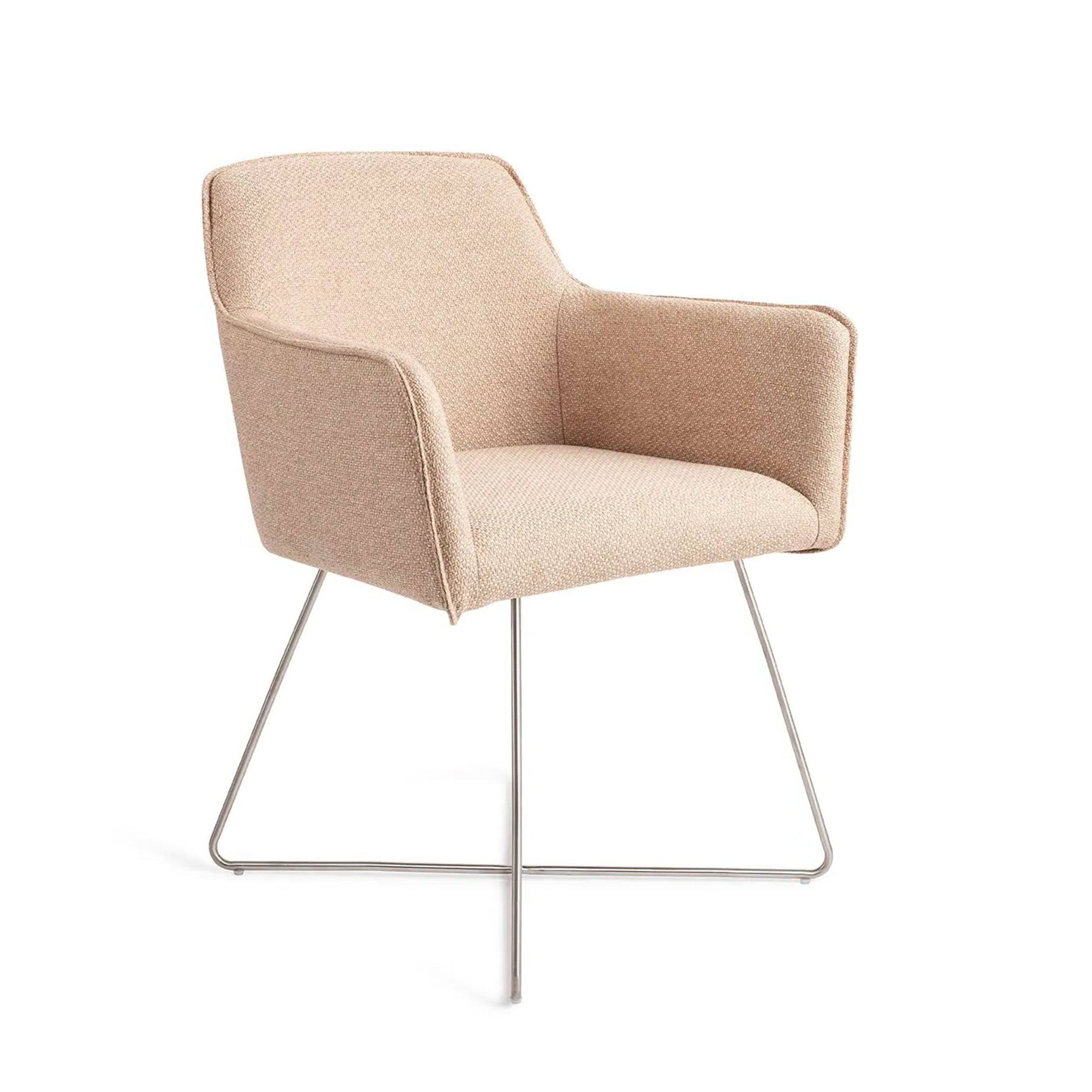 Jesper Home Eetkamerstoel Hofu Cross Steel - Wild Walnut | Jesper Home