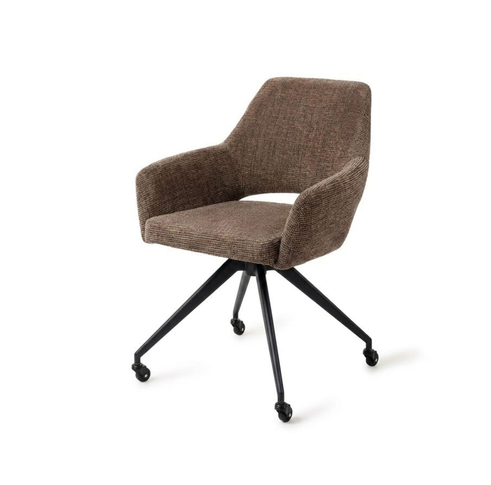 Jesper Home Eetkamerstoel Yanai Glide Black - Checked Chestnut | Jesper Home
