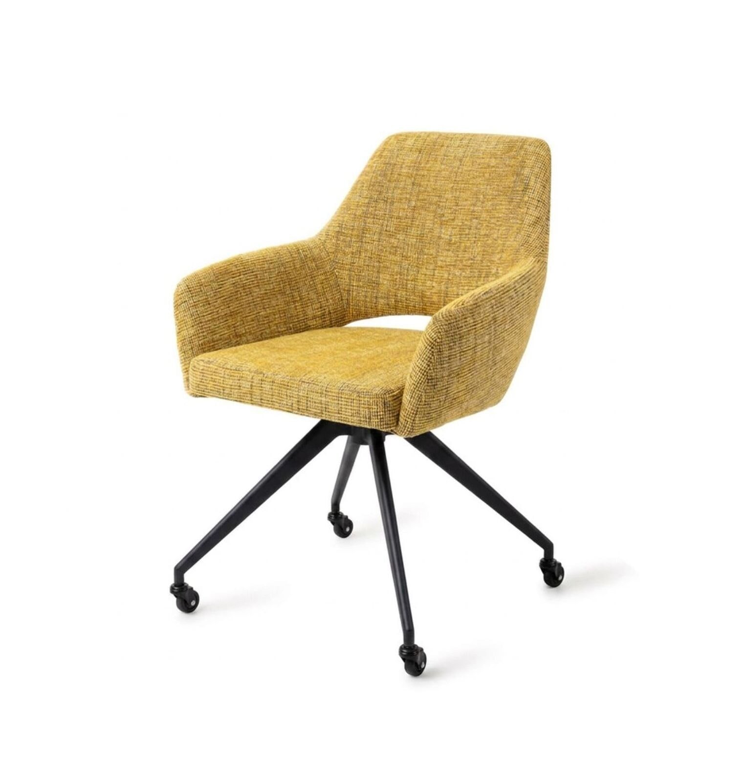 Jesper Home Eetkamerstoel Yanai Glide Black - Lemon Lines | Jesper Home