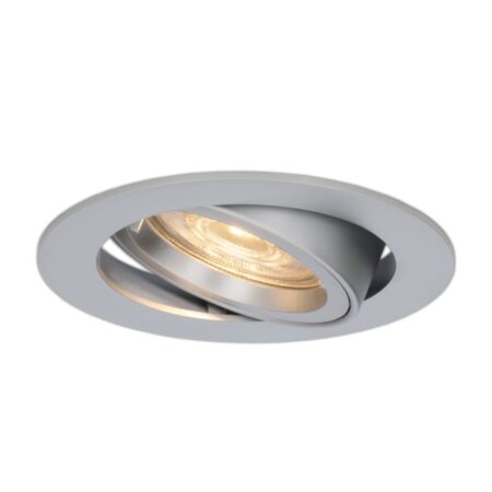 Jose LED inbouwspot - 5 Watt 400 lumen - 2700K Warm wit - GU10 - Dimbaar - Rond - Kantelbaar - IP20 Voor binnen - RVS | HOFTRONIC