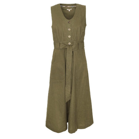 Jurk Rutherglen Midi Khaki | Barbour