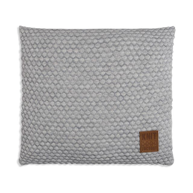Juul kussen 50x50 lichtgrijs/beige | Knit Factory