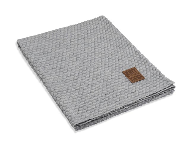 Juul plaid lichgrijs/beige | Knit Factory