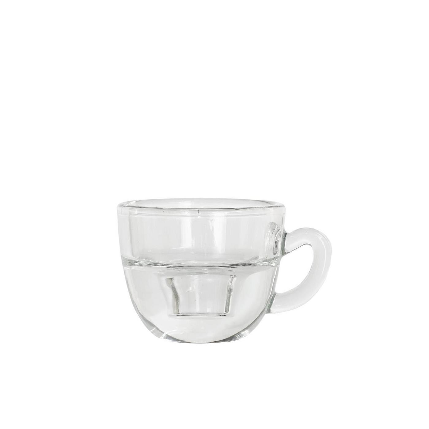 Kaarsenhouder Koffie helder Ø8xH5cm | Ideas 4 seasons