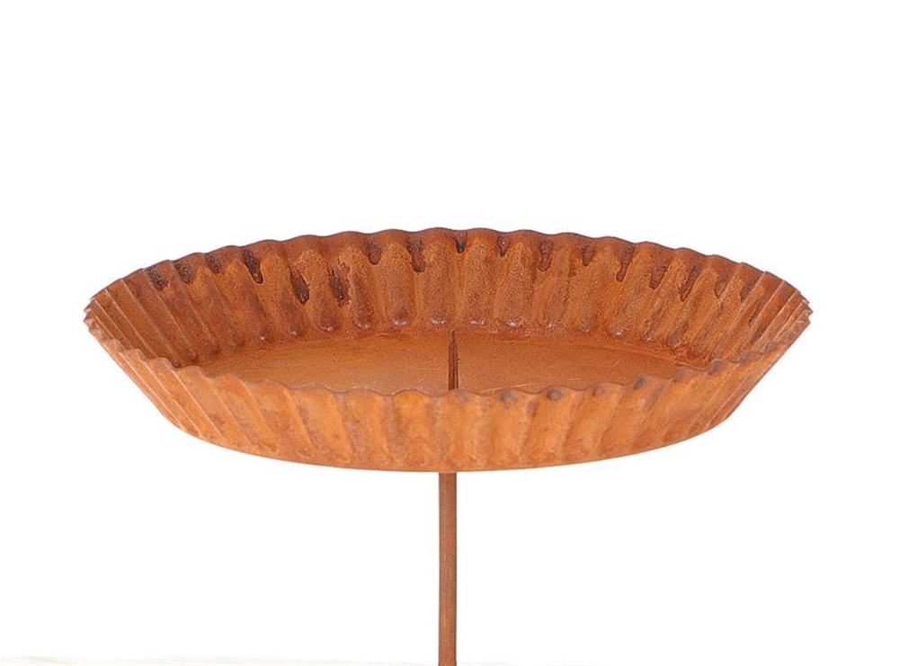 Kaarsenhouder op pin Dia14cm roest | HBX natural living