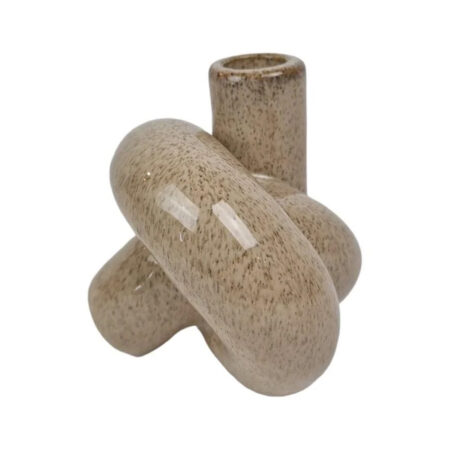 Kaarshouder Venosa keramiek beige |