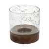 Kaarshouder bubbelglas H13D13 Zwart | HBX natural living