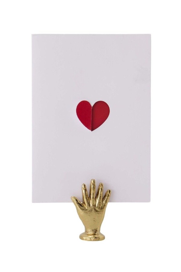 Kaartenstandaard Metaal Hand Goud |