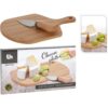 Kaasplank bamboe 20x13cm met kaasmes | Excellent Houseware