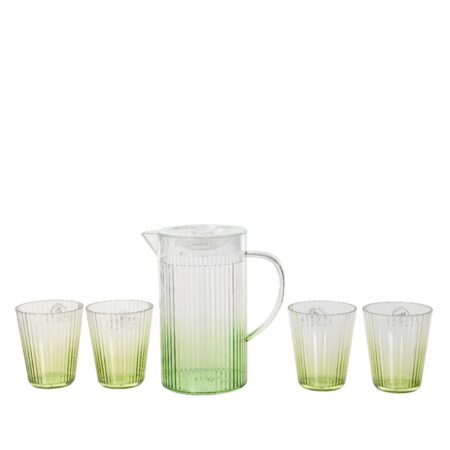 Kan met 4 bekers H19.6cm | Decoris