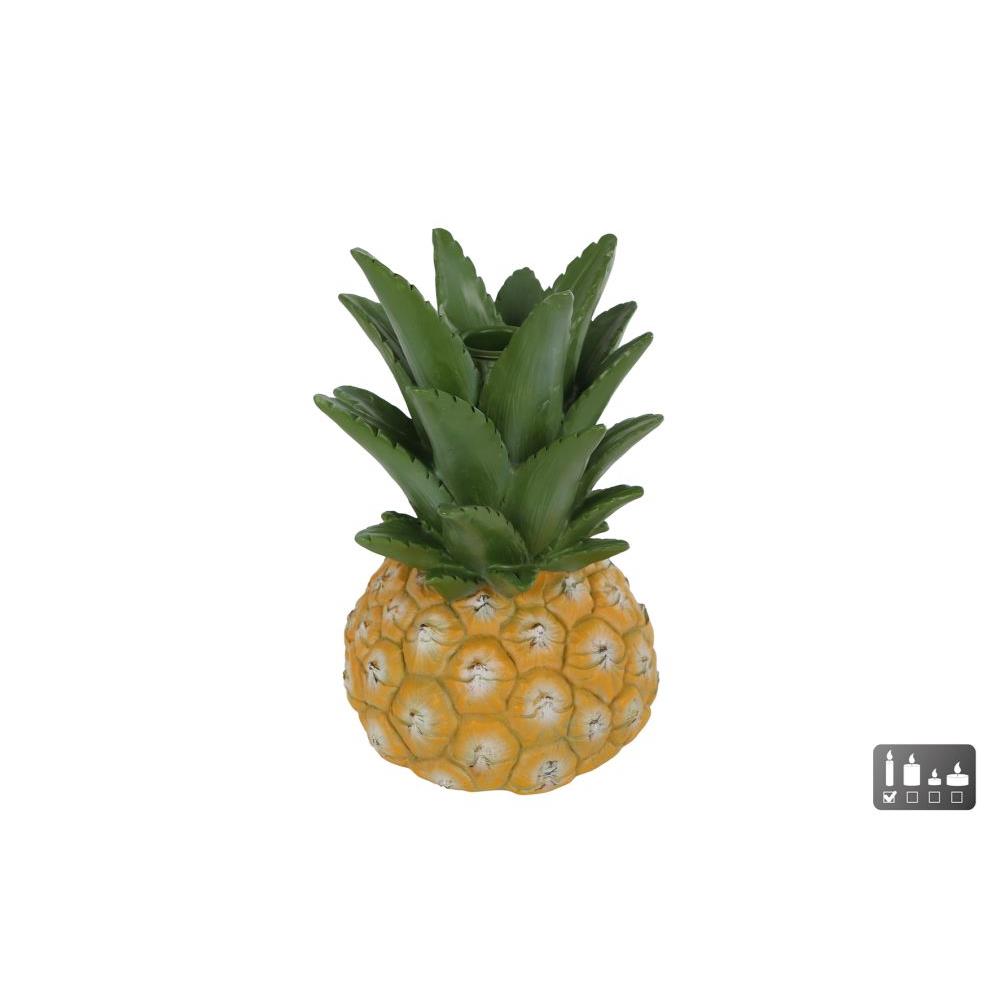 Kandelaar Ananas polystone 12x12x18cm | CosyDecor
