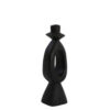 Kandelaar Django hout mat zwart S |