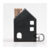 Kandelaar Huisje 11x8x16cm zwart | Season Inspired Decoration
