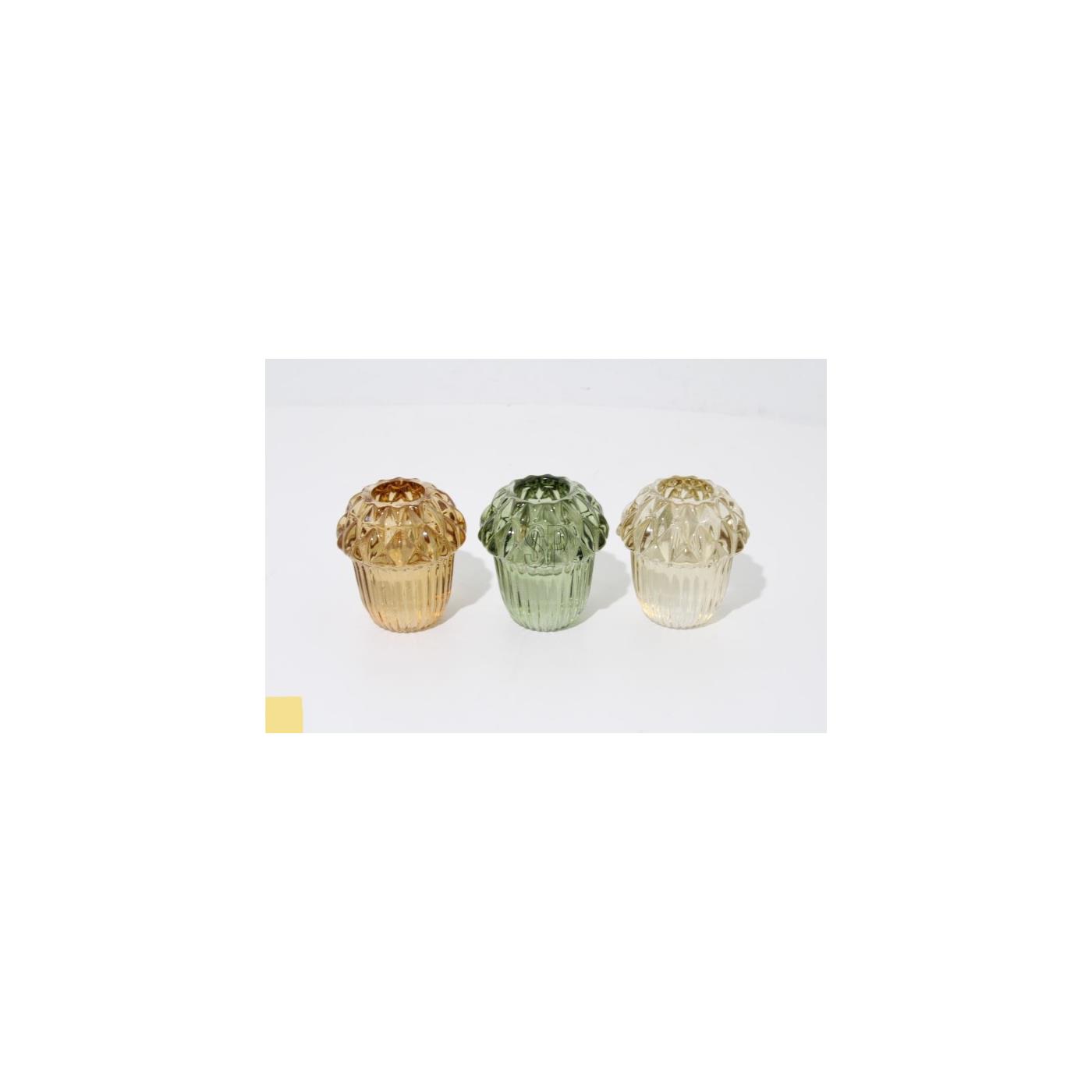 Kandelaar eikel glas 6