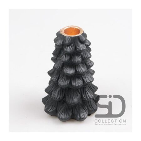 Kandelaar everlands kunstkerstboom 10x10x15 zwart | Season Inspired Decoration