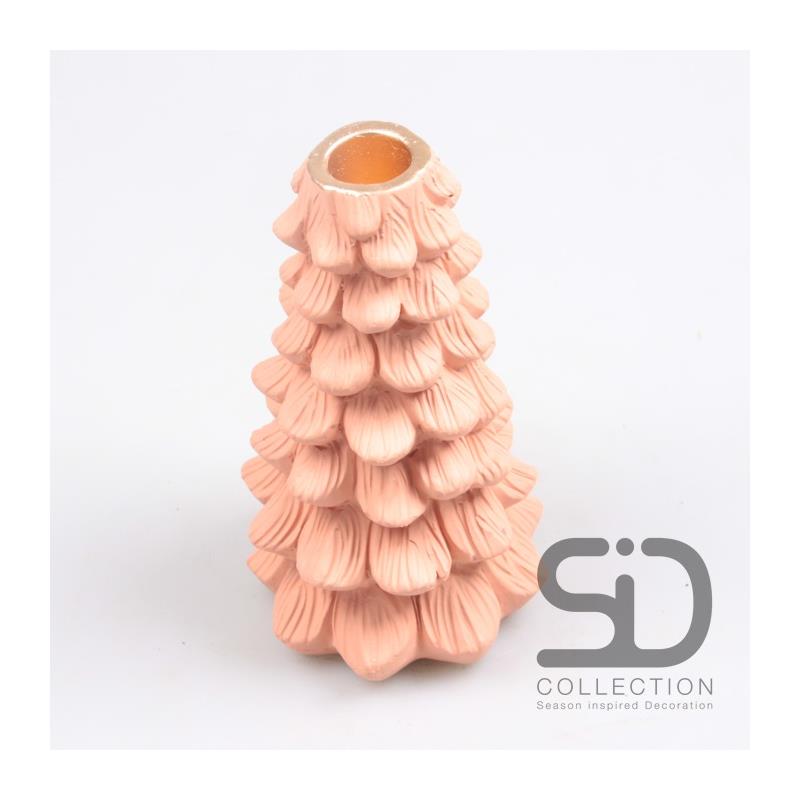Kandelaar everlands kunstkerstboom 11x11x19 beigerood | Season Inspired Decoration