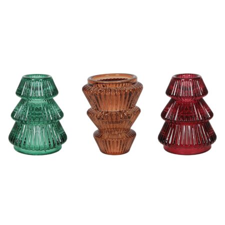 Kandelaar everlands kunstkerstboom 2-way glas Ø6