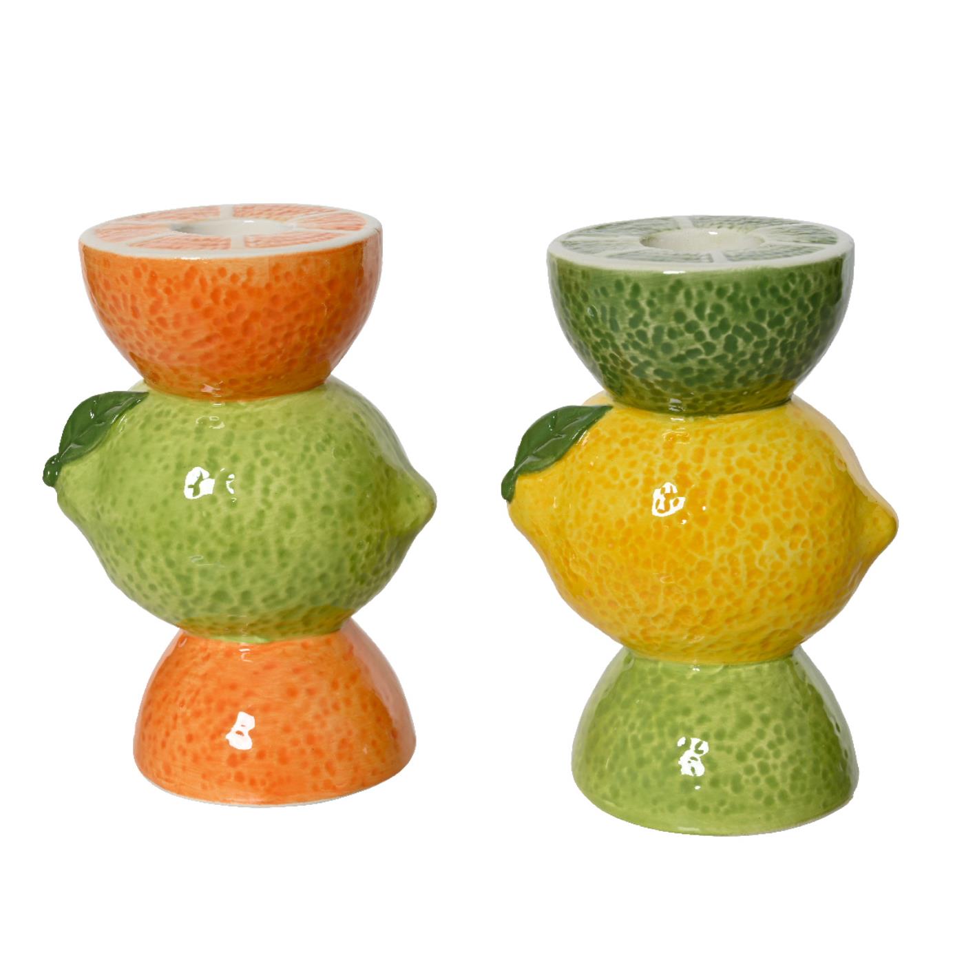 Kandelaar fruitstapel H10.8cm | Decoris