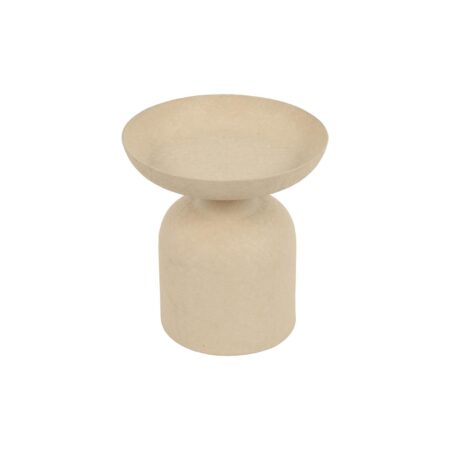 Kandelaar op voet beige 10x10x11cm | Countryfield