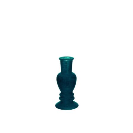 Kandelaar/Vaas Venice velvet groen Ø6cm | Ideas 4 seasons